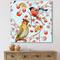 Designart - Two Birds On Branches During Autumn - Traditional Canvas Wall Art Print
